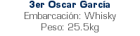 3er Oscar García Embarcación: Whisky Peso: 25.5kg